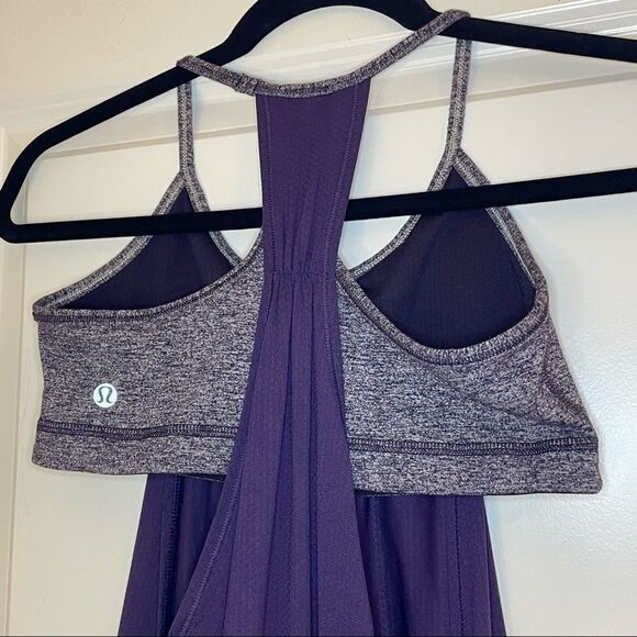 Lululemon Purple And Gray Tank Top Sports Bra Combo size 6 - Picture 5 of 10
